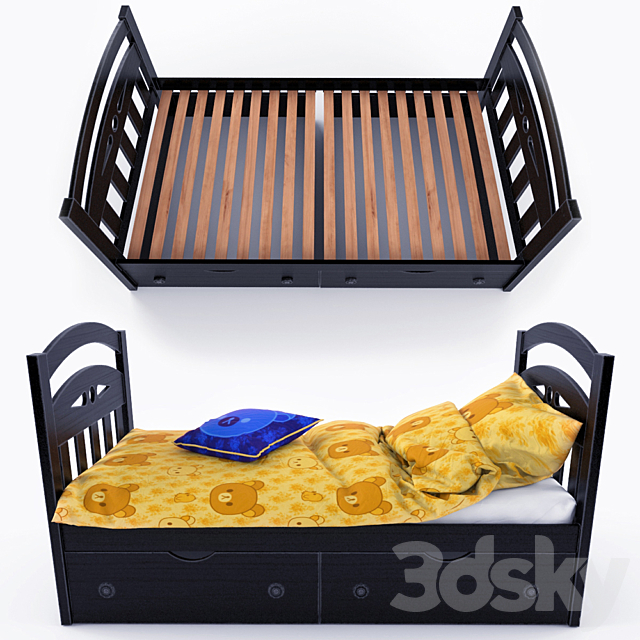 Teddy Bed baby bed 3DSMax File - thumbnail 1