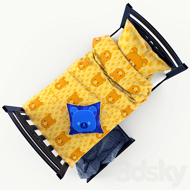 Teddy Bed baby bed 3DSMax File - thumbnail 2