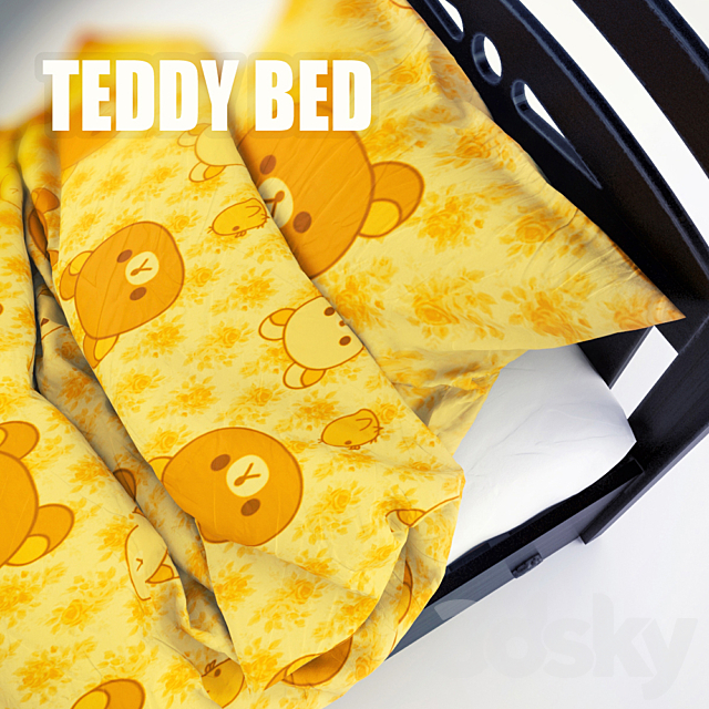 Teddy Bed baby bed 3DSMax File - thumbnail 3