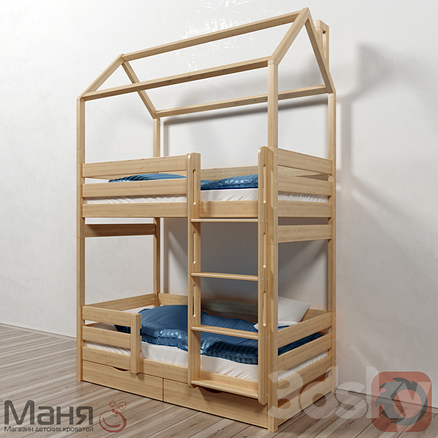 The cot is two-tiered 3DSMax File - thumbnail 1