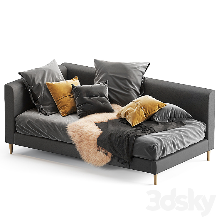 Timo Upholstered Sofa bed 3DS Max - thumbnail 2