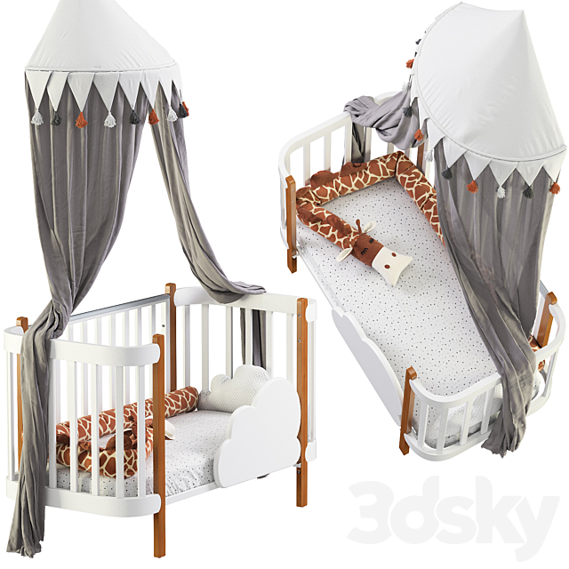 Transforming bed MOMMY LUX happy baby 3DSMax File - thumbnail 5