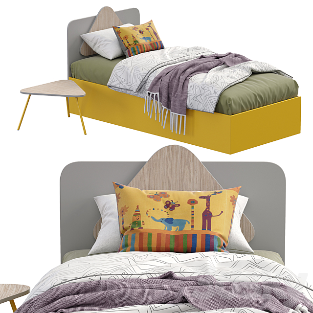 TRIO SINGLE BED 2 by Nidi 3DSMax File - thumbnail 1