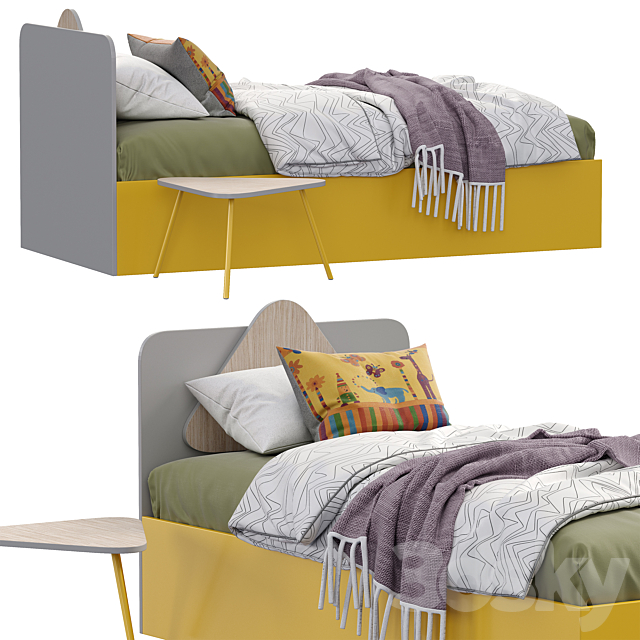 TRIO SINGLE BED 2 by Nidi 3DSMax File - thumbnail 4