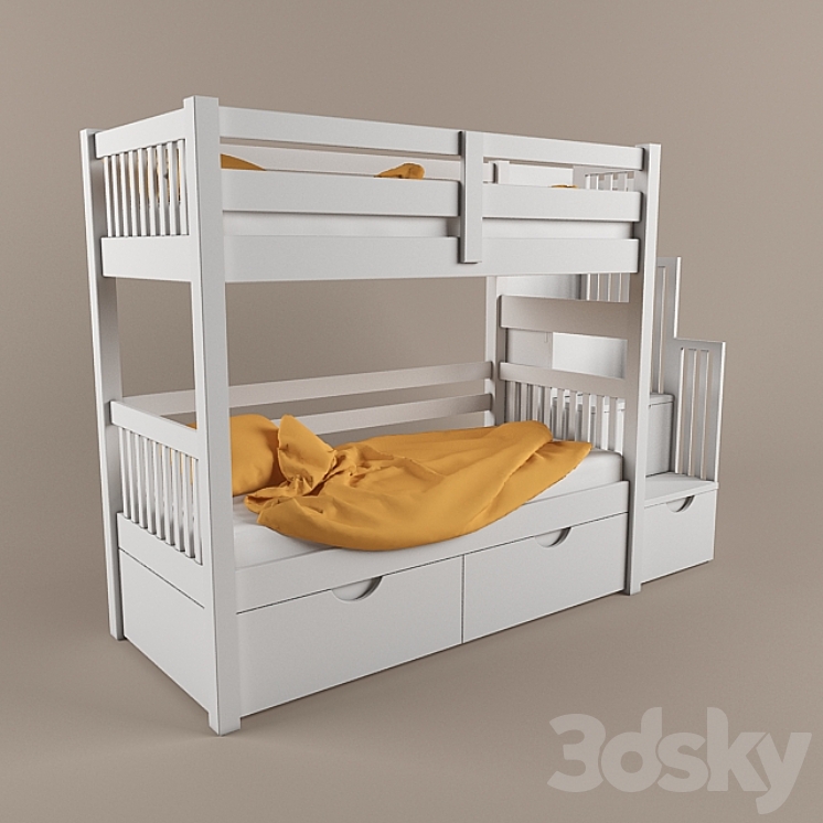 two bunk bed 3DS Max - thumbnail 1