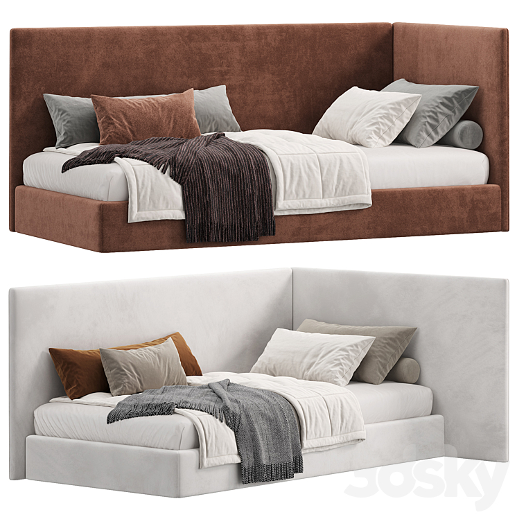 Woodnotes Corner Bed 3DS Max Model - thumbnail 1