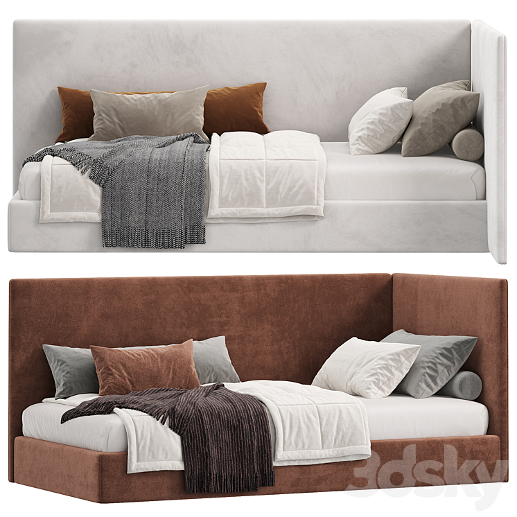 Woodnotes Corner Bed 3DS Max Model - thumbnail 2