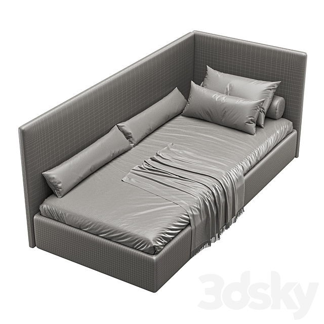 Woodnotes Corner Bed 3ds Max - thumbnail 3