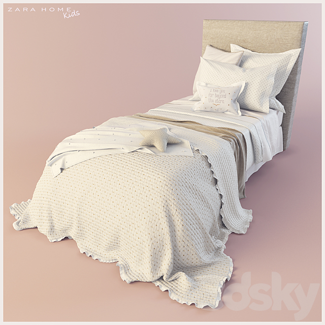 ZARA HOME Kids Bedlinen 3DS Max Model - thumbnail 1