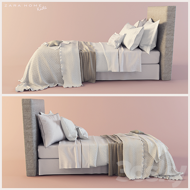 ZARA HOME Kids Bedlinen 3DS Max Model - thumbnail 3