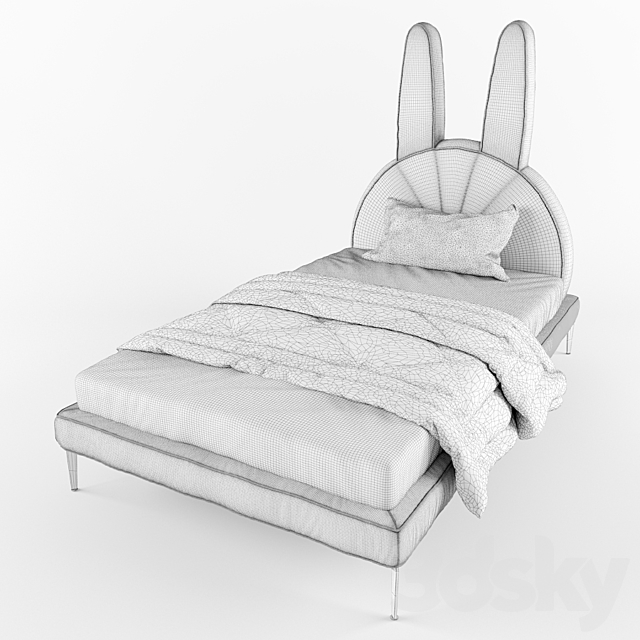 Zaya bed 3DS Max Model - thumbnail 2