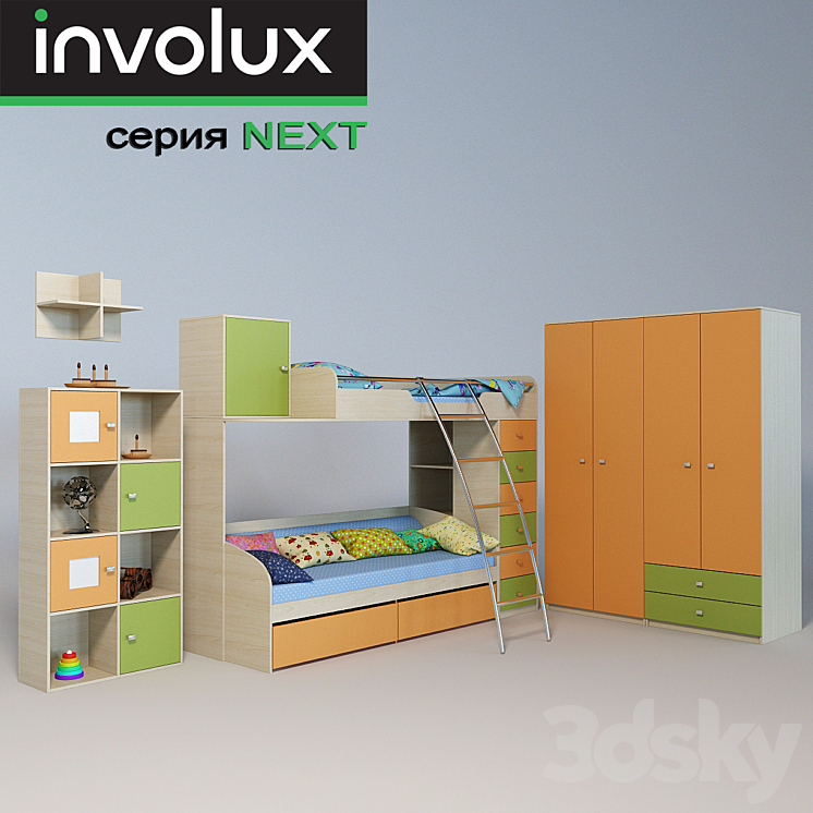 A set of children's furniture INVOLUX (series NEXT) 3DS Max - thumbnail 1