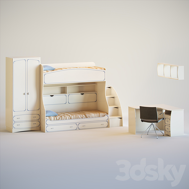 Bed 3DSMax File - thumbnail 1