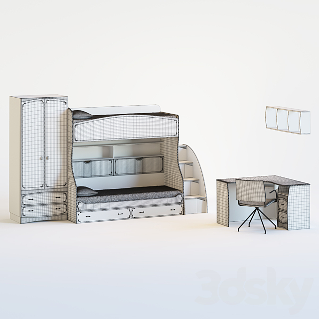 Bed 3DSMax File - thumbnail 2