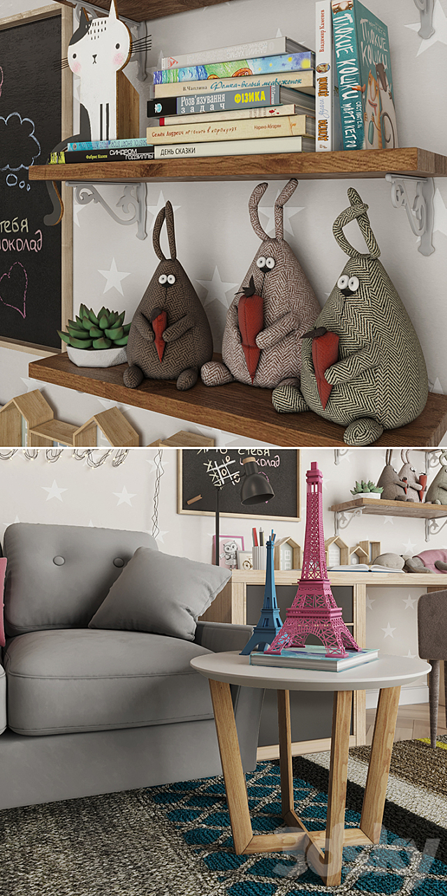 children room set 4 3DSMax File - thumbnail 2