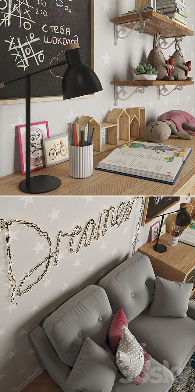 children room set 4 3DSMax File - thumbnail 3