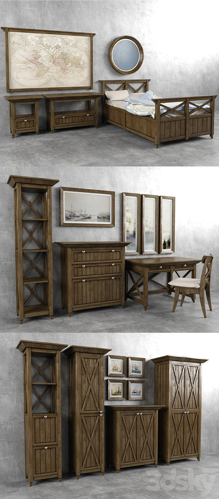 Children's furniture 3DS Max - thumbnail 1