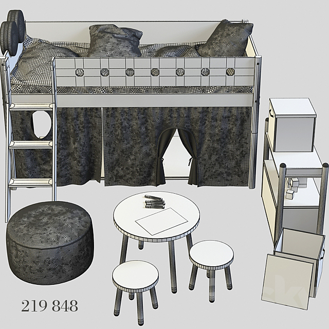 Children’s furniture and textiles from the Flexa 3ds Max - thumbnail 3