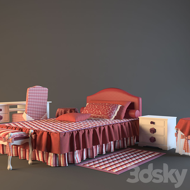 children’s furniture Halley 3DS Max - thumbnail 1