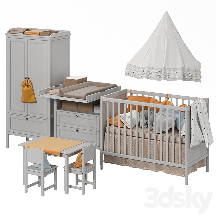 Children's furniture Ikea SUNDVIK SUNDVIK 2 colors 3DS Max - thumbnail 2