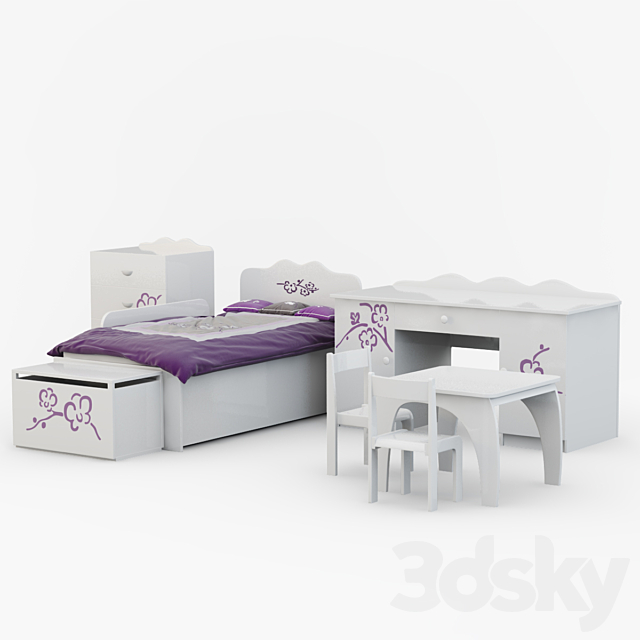 Childrens furniture Orchid Violet 3DSMax File - thumbnail 1