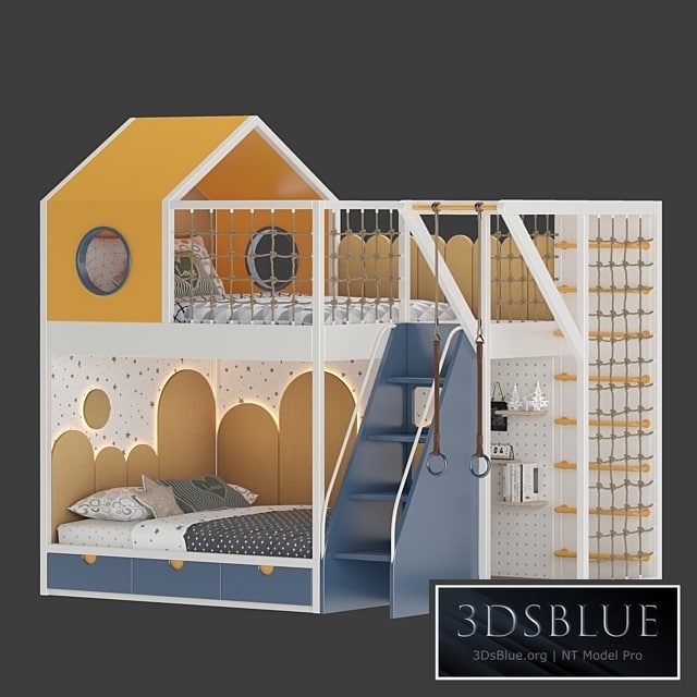 Childrens furniture set 03 3DS Max - thumbnail 3