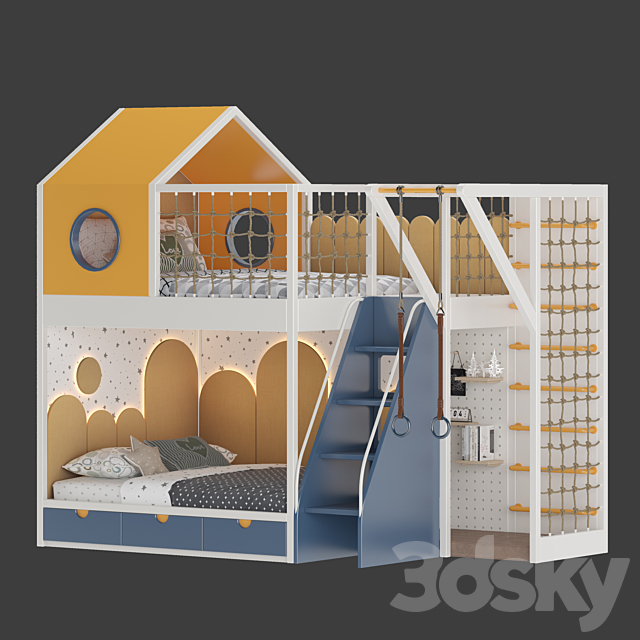 Childrens furniture set 03 3DSMax File - thumbnail 1