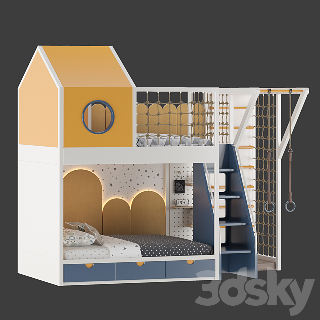 Childrens furniture set 03 3DSMax File - thumbnail 3