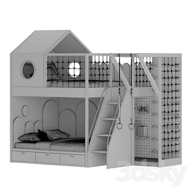 Childrens furniture set 03 3DSMax File - thumbnail 4