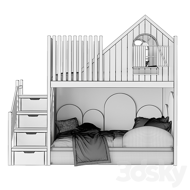 Children’s furniture set 15 3DSMax File - thumbnail 3