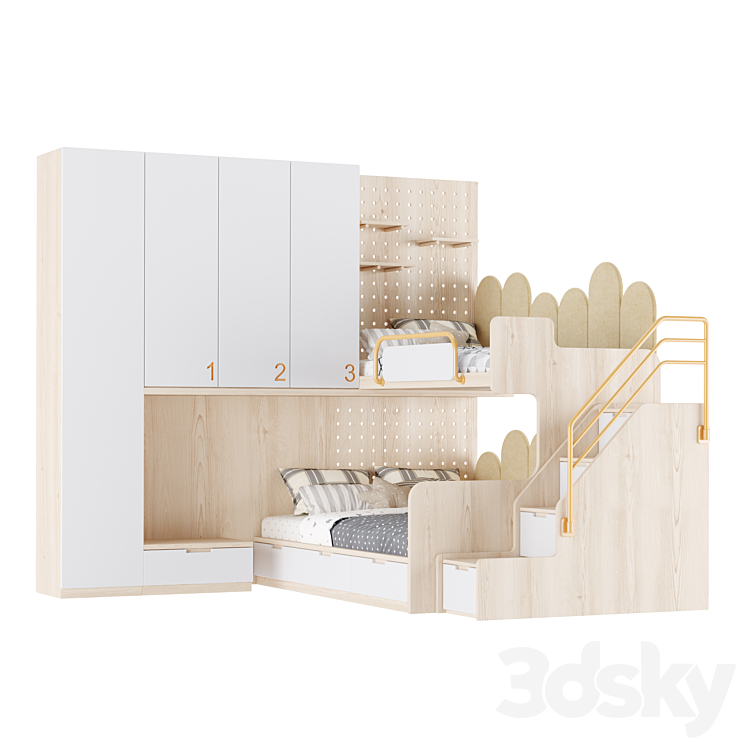 Children's furniture set 33 3DS Max Model - thumbnail 2