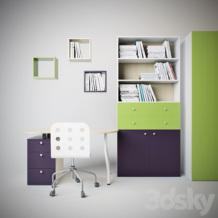 Children's furniture Sun City 3DS Max - thumbnail 2