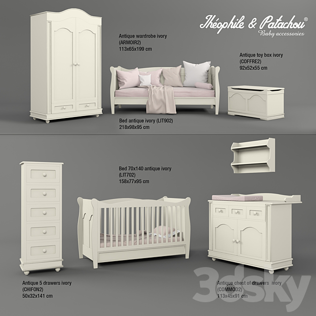 Children’s furniture Théophile & Patachou 3DSMax File - thumbnail 1