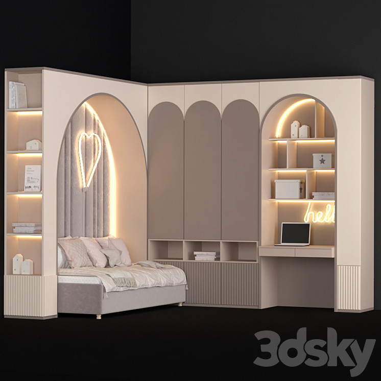 Children's furniture to order 214 3DS Max - thumbnail 1
