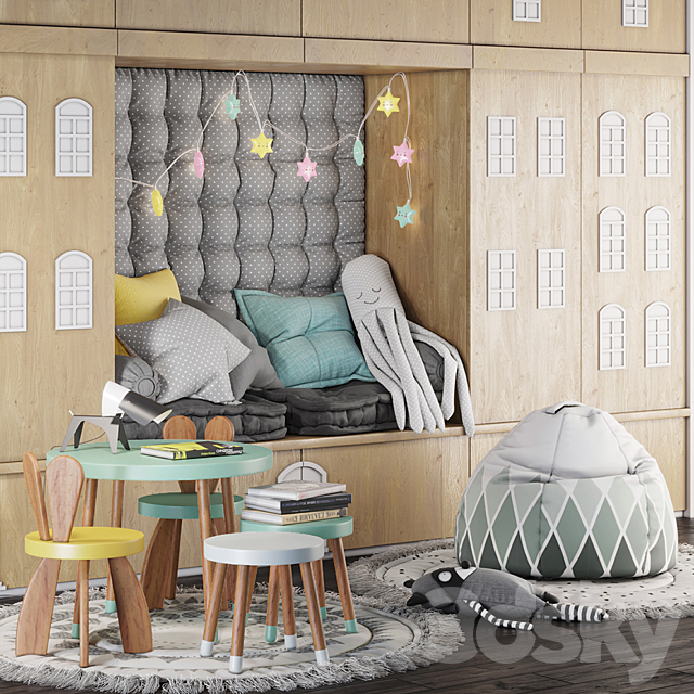 children’s room set 3DSMax File - thumbnail 2