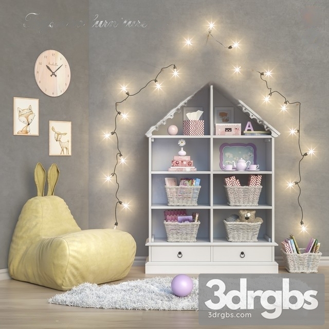 Funiture Child Set 02 3dsmax Download - thumbnail 1