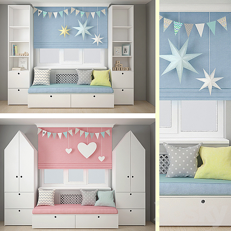 furniture for children 3 3DS Max - thumbnail 1