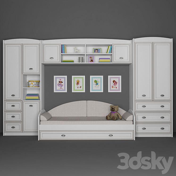 Furniture for children Salerno Gerbor. Part 1 3DS Max - thumbnail 1