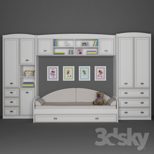 Furniture for children Salerno Gerbor. Part 1 3DS Max - thumbnail 3