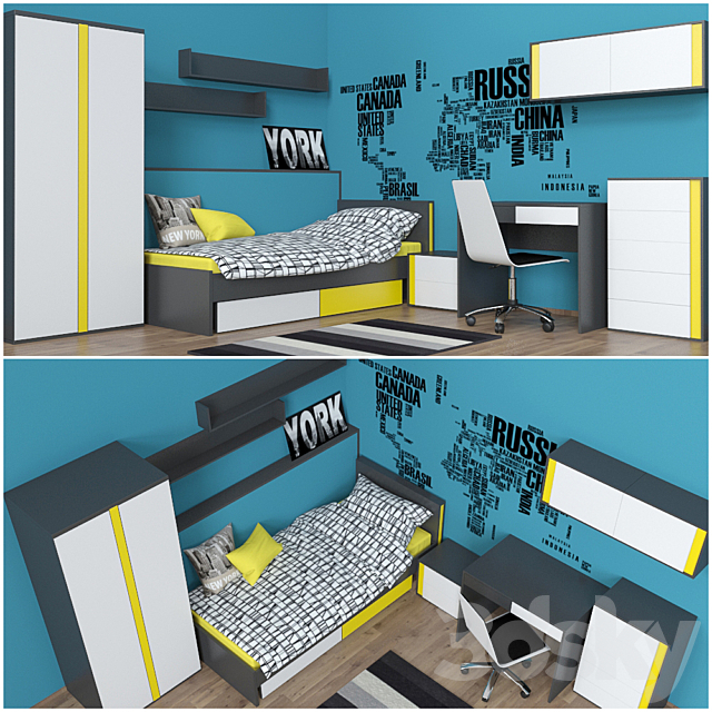 Furniture set “Graphic” 3DSMax File - thumbnail 1