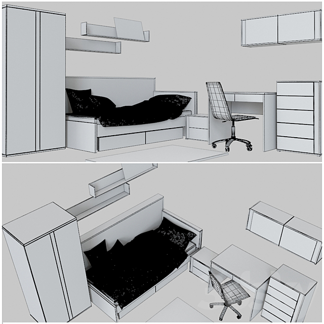 Furniture set “Graphic” 3DSMax File - thumbnail 2