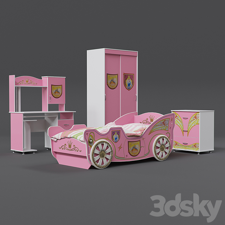 Furniture set "Princess" 3DS Max - thumbnail 1