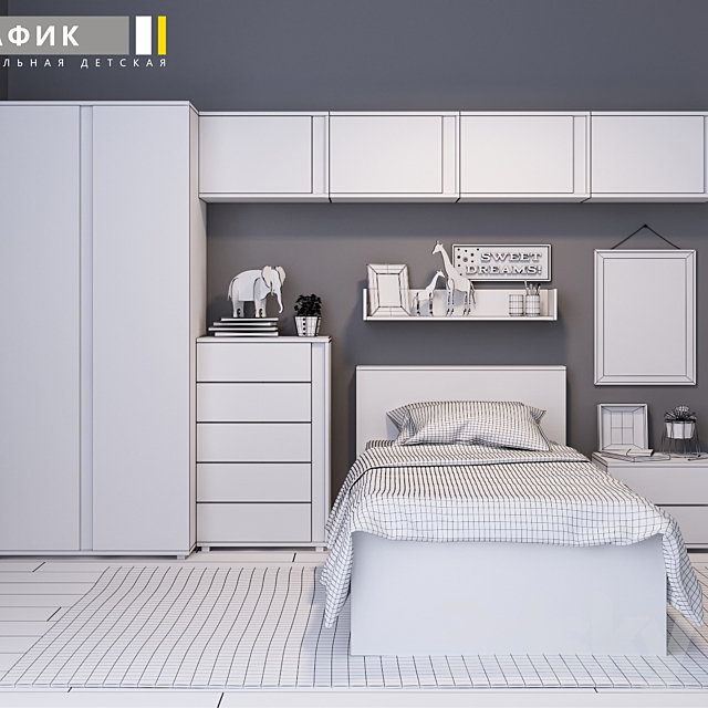 GRAPHIC_bedroom 3DS Max Model - thumbnail 3