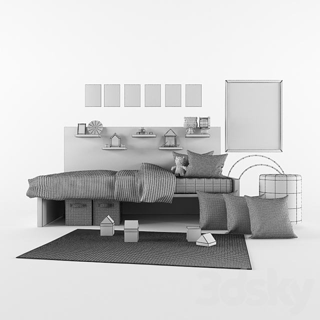 H&M Kids Room Accessories 3DSMax File - thumbnail 2