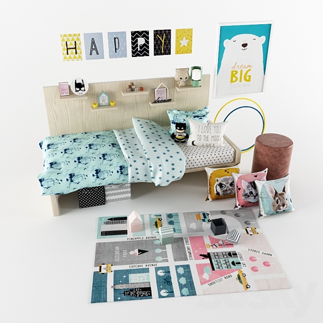 H&M Kids Room Accessories 3DSMax File - thumbnail 3