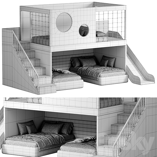 Kids bedroom 13 3DS Max Model - thumbnail 7