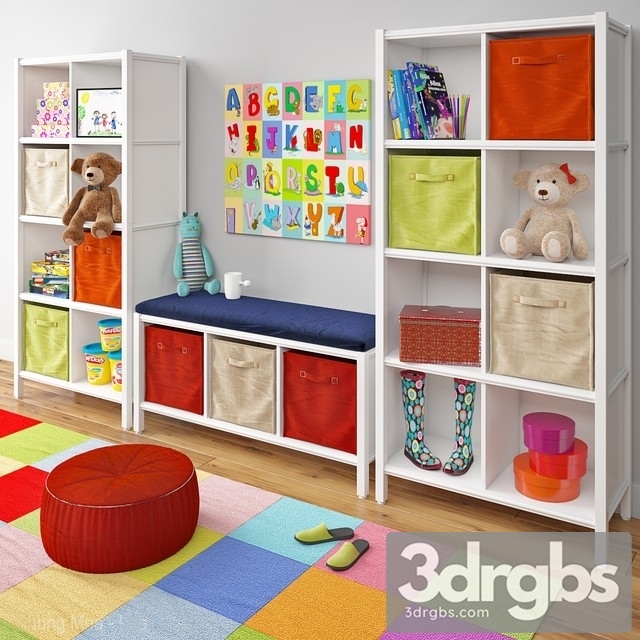 Kids Room Shelving 3dsmax Download - thumbnail 1