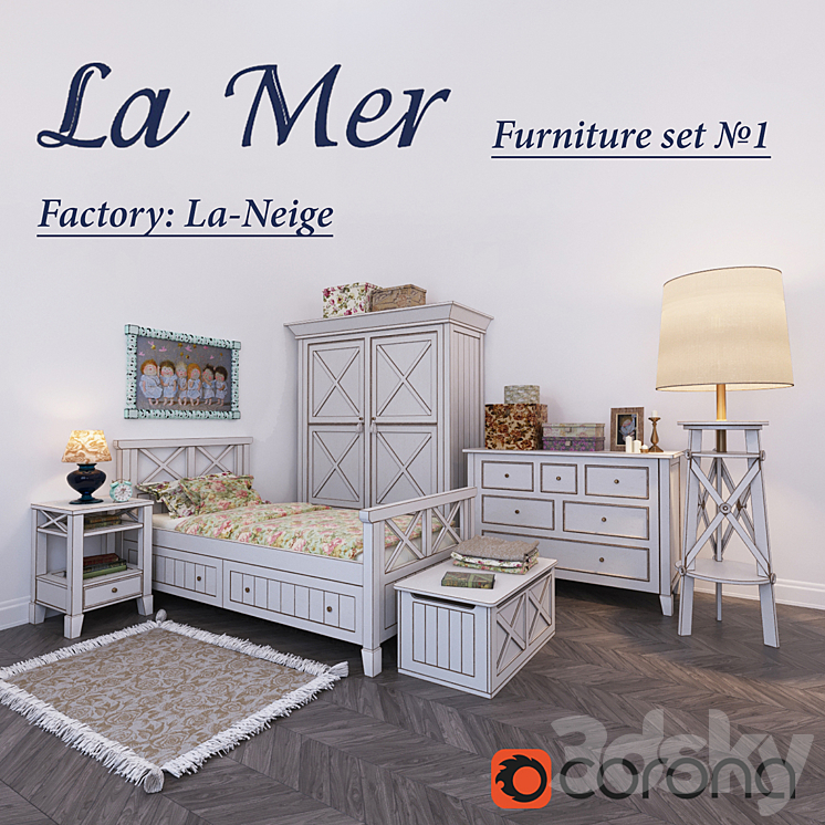 Lamer furniture set №1 3DS Max - thumbnail 1