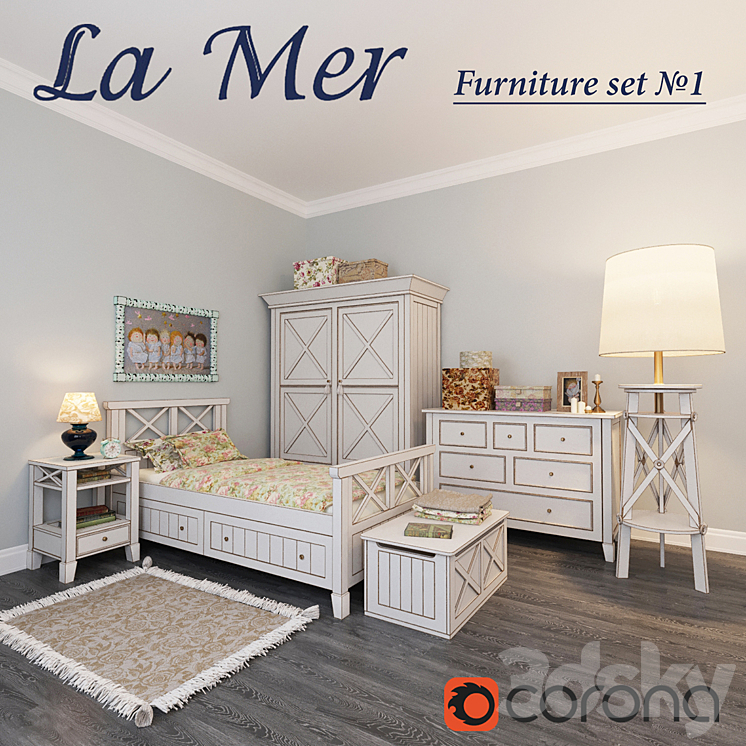 Lamer furniture set №1 3DS Max - thumbnail 2