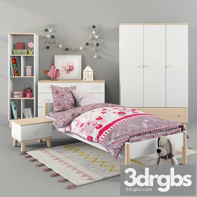 Paidi Furniture Ylvie Collection for Girls Part 01 3dsmax Download - thumbnail 1